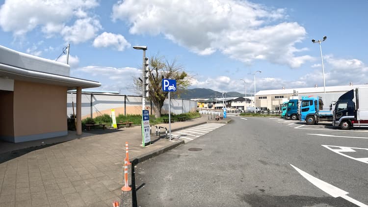 道の駅富士（下り）の駐輪スペース