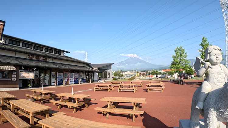 道の駅ふじおやまから見える富士山